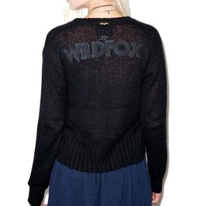 Wildfox White Label Logo Back Cardigan